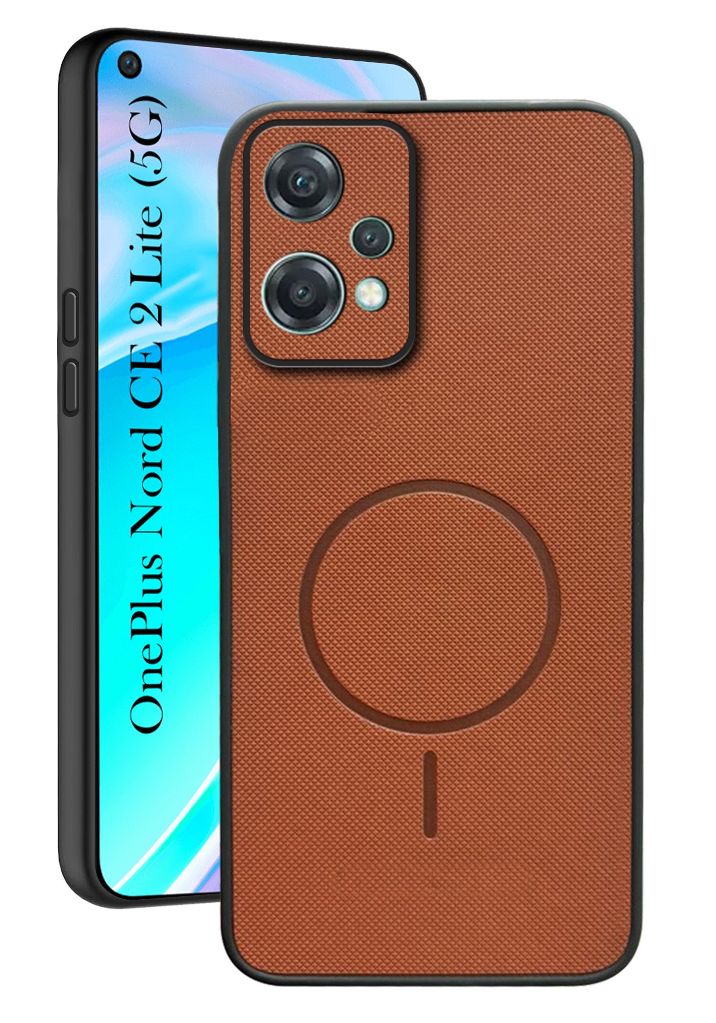 For OnePlus Nord CE 2 Lite 5G Back Cover Case PU Leather (Texture Grip Design | Professional Minimalist | Camera Protection | Soft and Flexible)