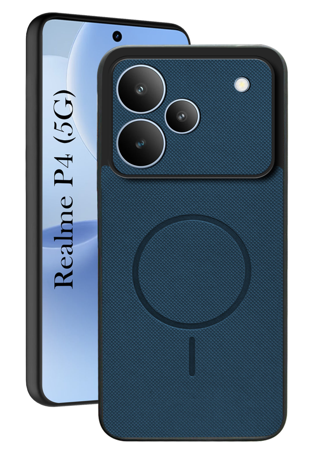 For Realme P4 Back Cover Case PU Leather (Texture Grip Design | Professional Minimalist | Camera Protection | Soft and Flexible)