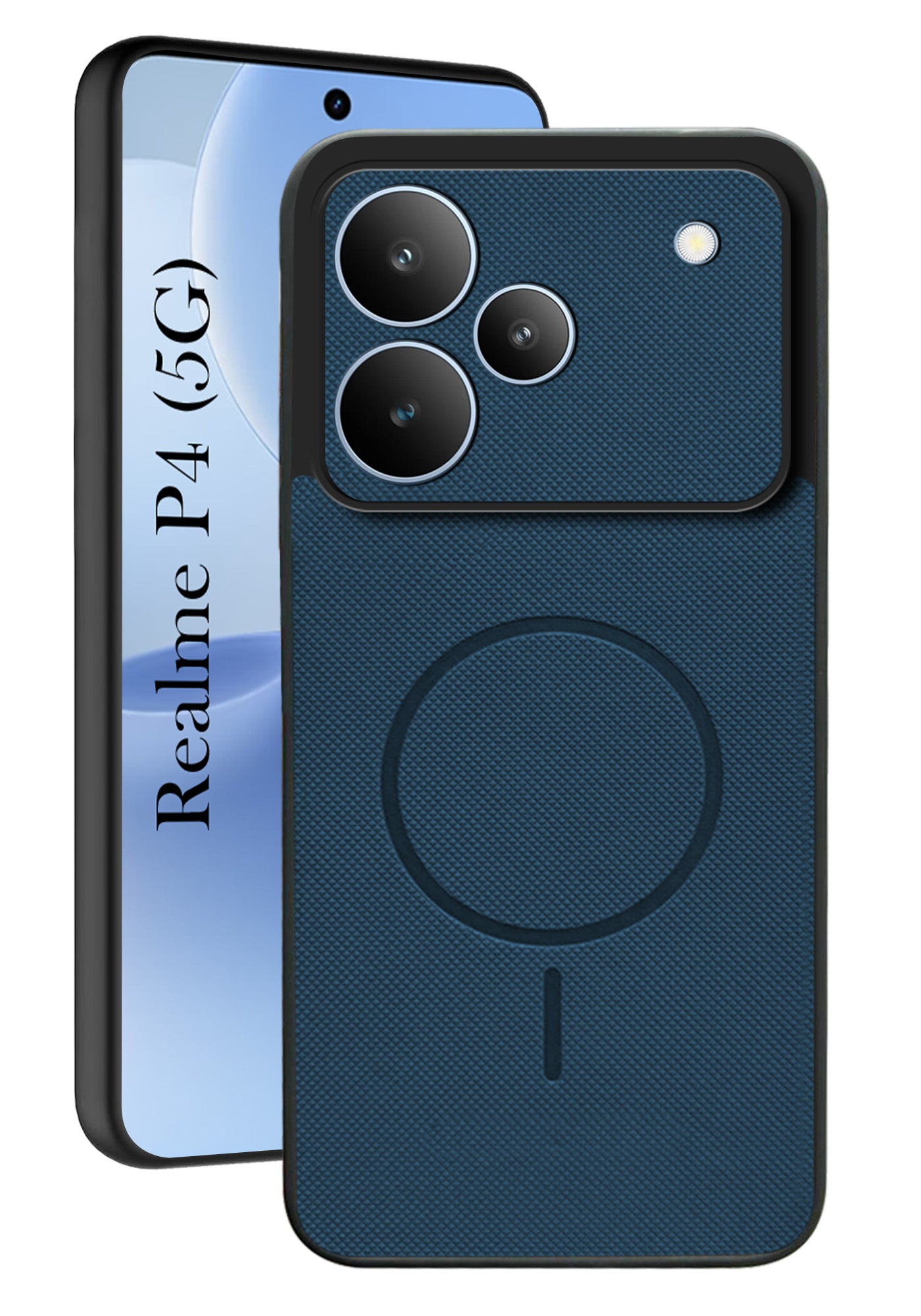 For Realme P4 Back Cover Case PU Leather (Texture Grip Design | Professional Minimalist | Camera Protection | Soft and Flexible)