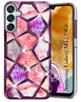 For Samsung Galaxy M15 5G Back Cover Case (Dual Design Glitter Sparkle and Detachable Diamond Print Case | Soft and Flexible)