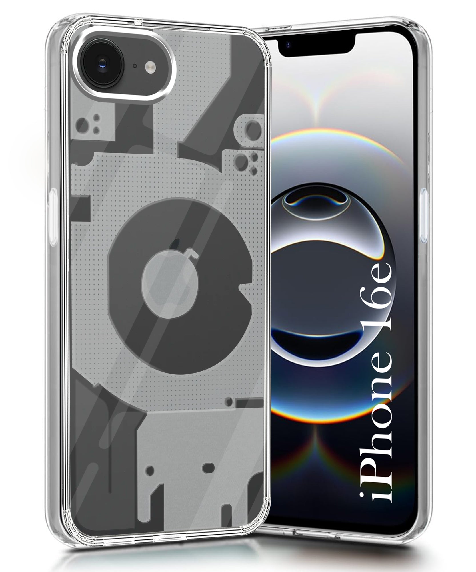 For Apple iPhone 16e Back Cover (Silicone Matte Shockproof Case with Camera Protection | Soft and Flexible | Transparent)