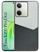 For Vivo Y200 Pro 5G Back Cover Case (Dual PU Leather Stitch | Professional Minimalist | Soft and Flexible)