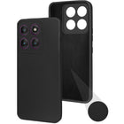 For Motorola Moto Edge 60 Pro Back Cover Case (Matte Finish Silicone with Inside Fiber Cloth)