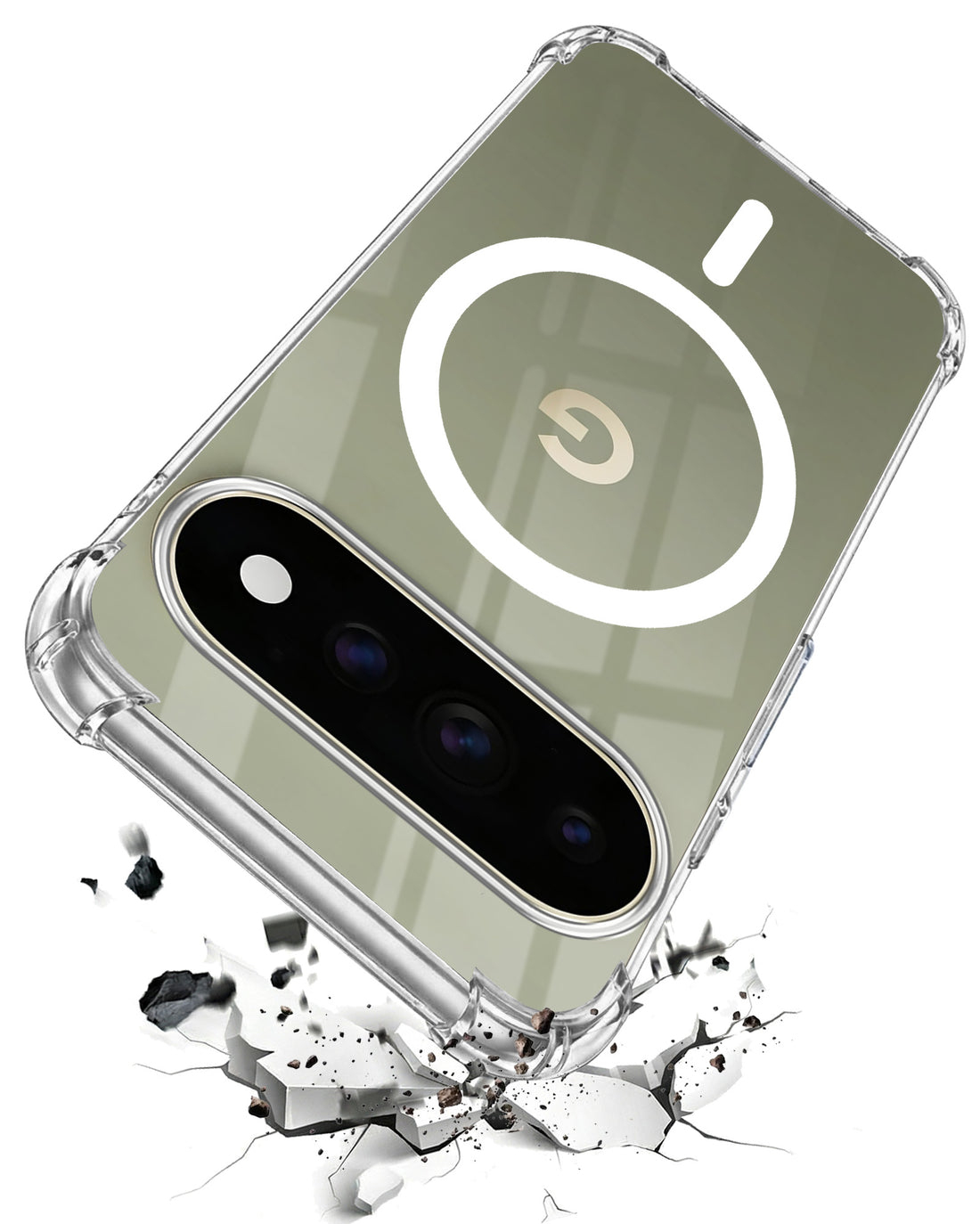 For Google Pixel 11 Pro Back Cover Shockproof Crystal-Clear (Magsafe Wireless Support | Drop & Camera Protection | Hard Polycarbonate) (Copy)