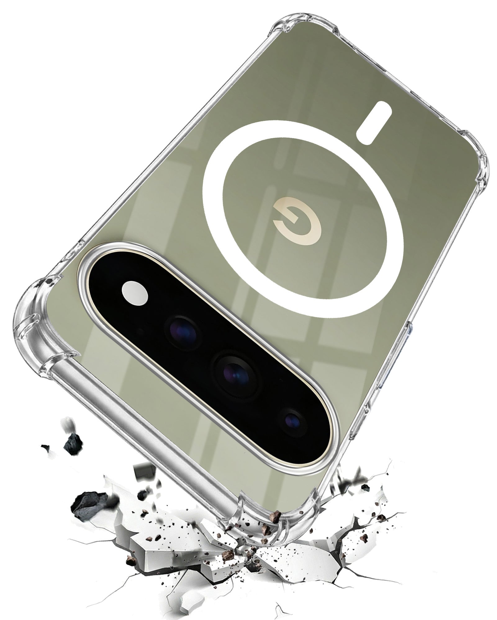 For Google Pixel 11 Pro Back Cover Shockproof Crystal-Clear (Magsafe Wireless Support | Drop & Camera Protection | Hard Polycarbonate) (Copy)