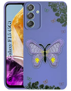 For Samsung Galaxy F15 5G Back Cover Case (Soft Butterfly Embroidery | Women Teen Girls | Camera Protection| Matte Silicone)