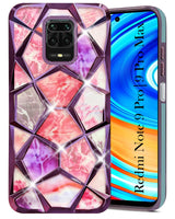 For Redmi Note 9 Pro | 9 Pro Max Back Cover Case ( Dual Design Glitter Sparkle and Detachable Diamond Print Case | Soft and Flexible)