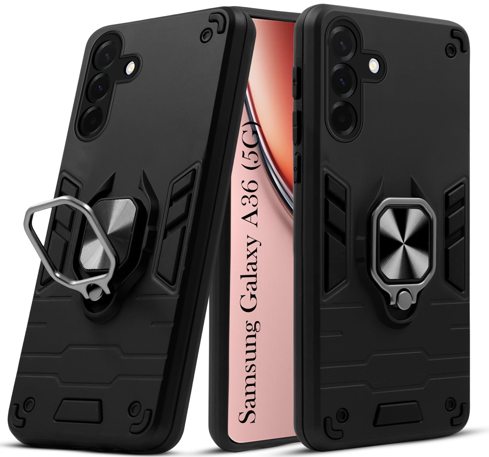 For Samsung Galaxy A36 5G Back Cover Case (Shockproof Polycarbonate Dual Layer Hybrid Armor)