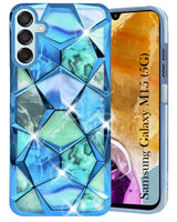 For Samsung Galaxy M15 5G Back Cover Case (Dual Design Glitter Sparkle and Detachable Diamond Print Case | Soft and Flexible)