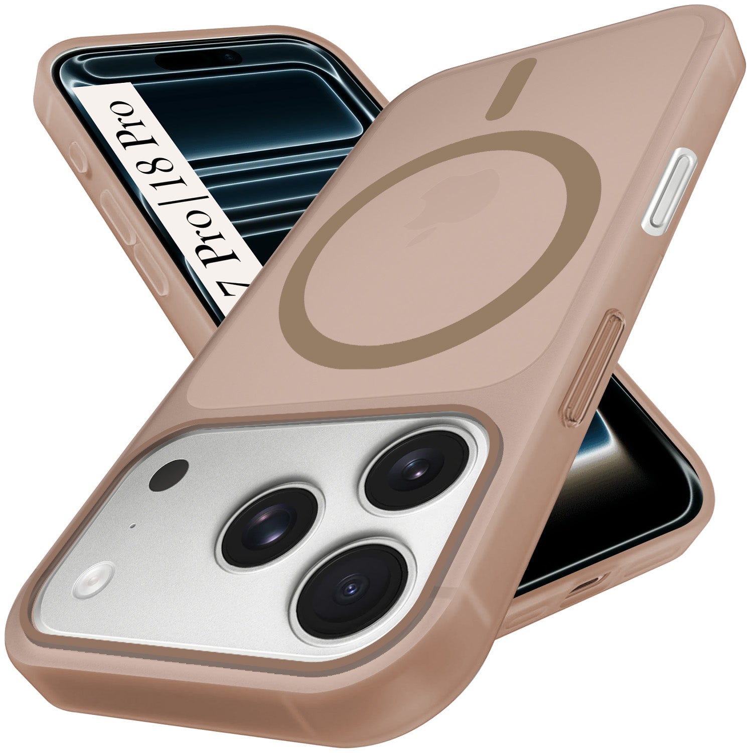For iPhone 17 Pro | iPhone 18 Pro Back Cover Case (Frosted Matte Feel | MagSafe Compatible Wireless Charging)