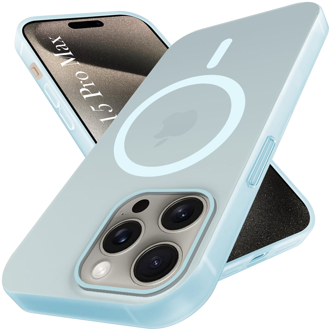 For Apple iPhone 15 Pro Max Back Cover Case  (Frosted Matte Feel | MagSafe Compatible Wireless Charging | Polycarbonate Material)