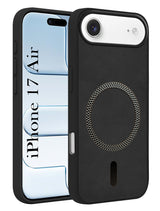 For Apple iPhone 17 Air Back Cover Case Leather Finish (MagSafe Compatible Wireless Charging | Soft Touch | Camera Bump Protection)