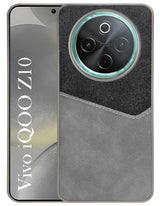 For Vivo iQOO Z10 Back Cover Case (Dual PU Leather Stitch | Professional Minimalist | Soft and Flexible)