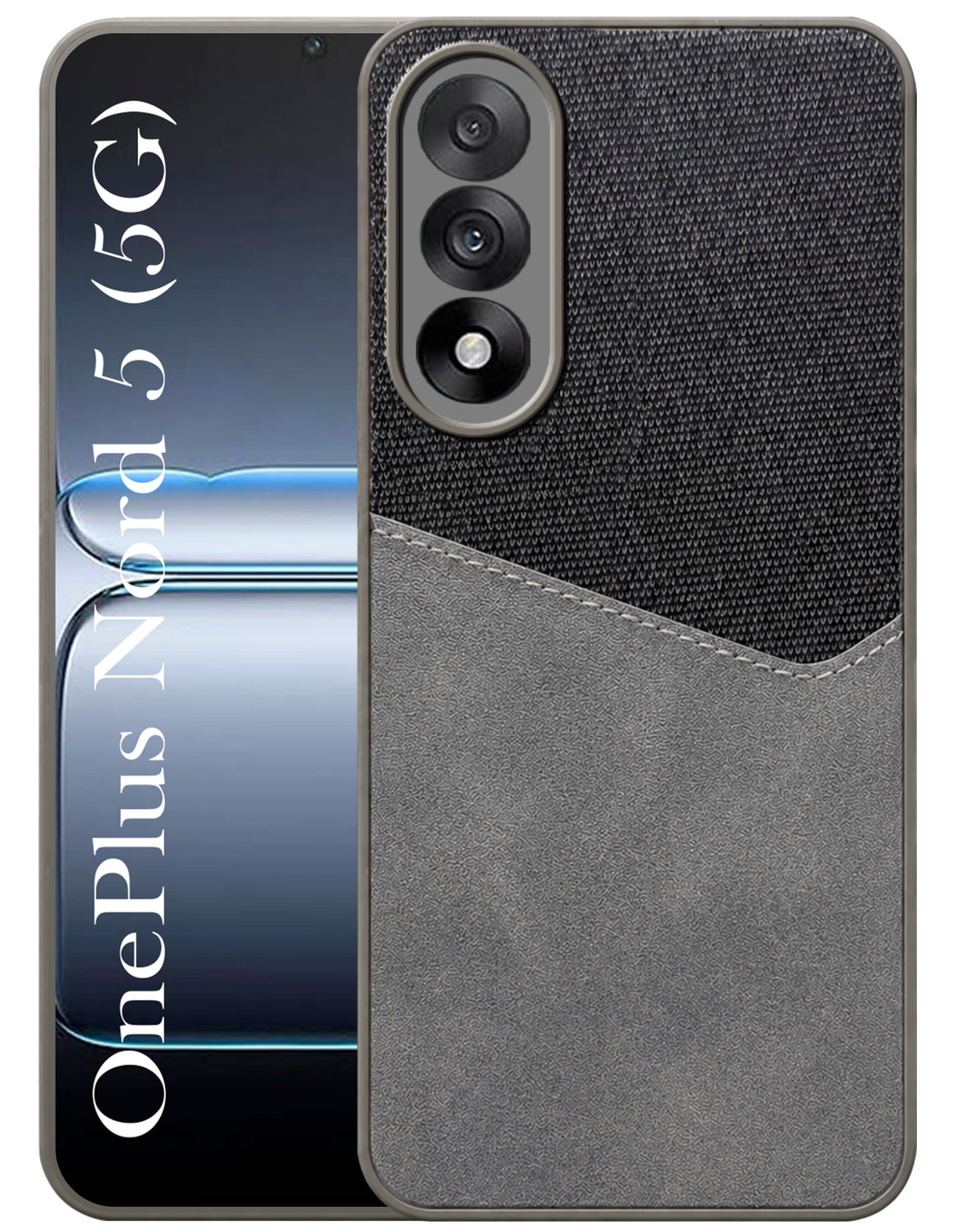 For Oneplus Nord 5 Back Cover Case (Dual PU Leather Stitch | Professional Minimalist | Soft and Flexible)