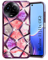 For Realme 11 5G | Realme 11x 5G Back Cover Case ( Dual Design Glitter Sparkle and Detachable Diamond Print Case | Soft and Flexible)