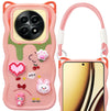 For Realme Narzo N65 5G Back Case Cover Strap (3D Embossed Figures | Strap Holder | 360* Soft Cushion with Camera Bump)