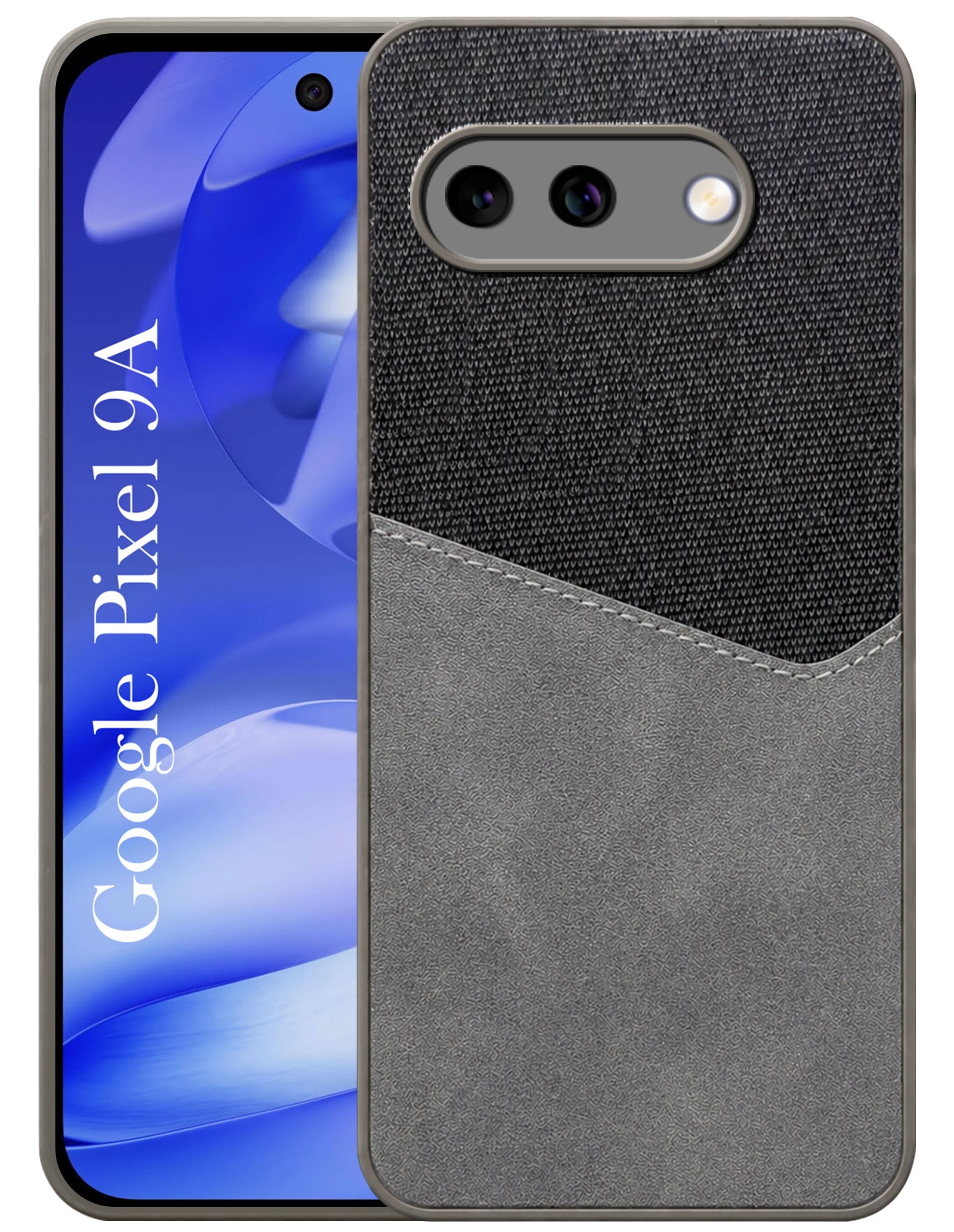 For Google Pixel 9A Back Cover Case (Dual PU Leather Stitch | Professional Minimalist | Soft and Flexible)