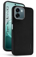 For Oppo A6 & Oppo K14 Back Cover Case Rubberised (Textured Grip Design | Micro-Fiber Cloth Inside | Slim and Light Weight | Soft Touch and Feel)
