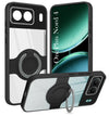 For Oneplus Nord 4 Back Cover Case with stand (Built-in Ring Holder Kickstand | Lifetime Anti Yellow | Camera Protection)