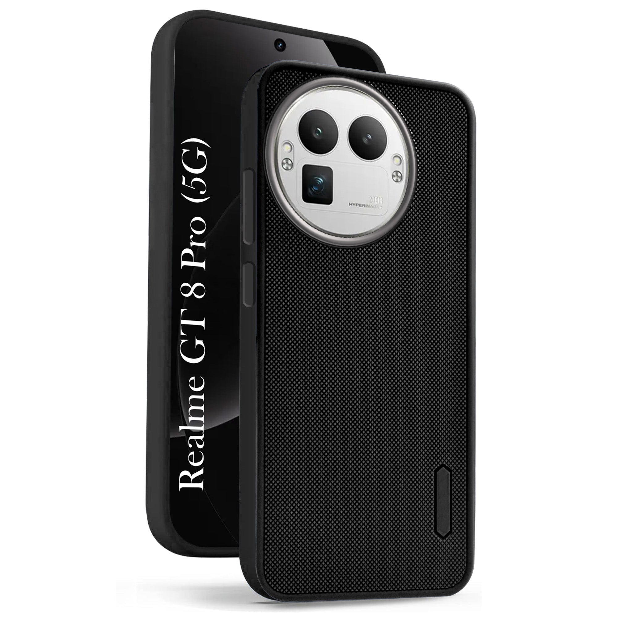 For Realme GT 8 Pro Rubberised Back Cover Case (Textured Grip Design | Micro-Fiber Cloth Inside | Slim and Light Weight | Soft Touch and Feel)