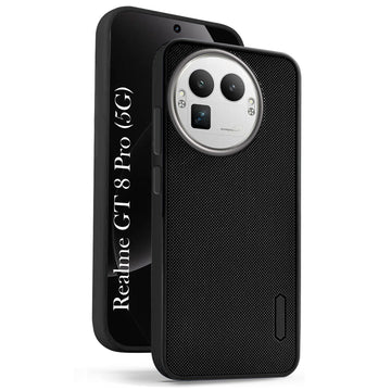 For Realme GT 8 Pro Rubberised Back Cover Case (Textured Grip Design | Micro-Fiber Cloth Inside | Slim and Light Weight | Soft Touch and Feel)