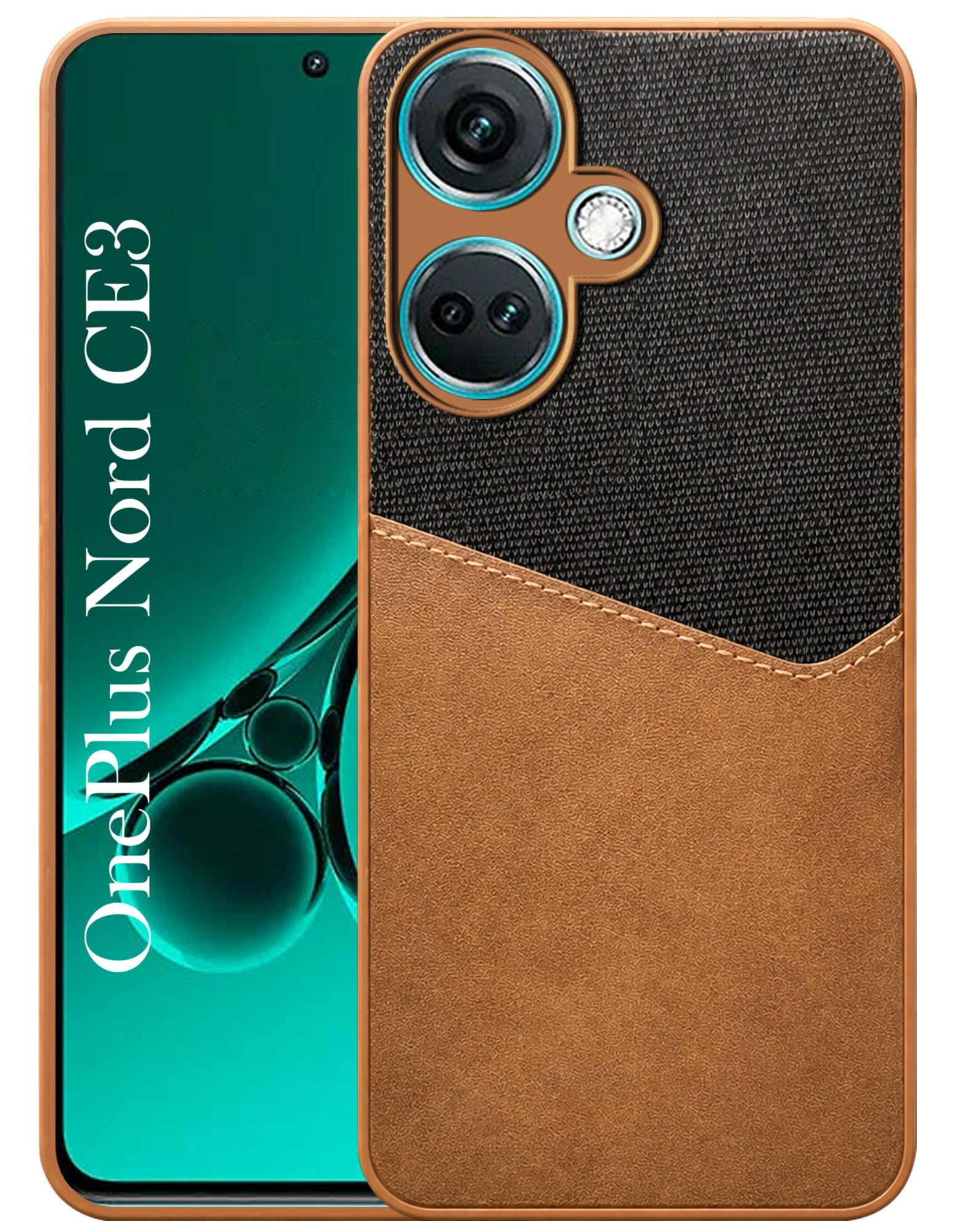 For Oneplus Nord CE 3 Back Cover Case  (Dual PU Leather Stitch | Professional Minimalist | Soft and Flexible)