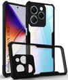 For Infinix Note 40X 5G Back Cover Case ( Shockproof with Polycarbonate Clear Panel | Professional Black)