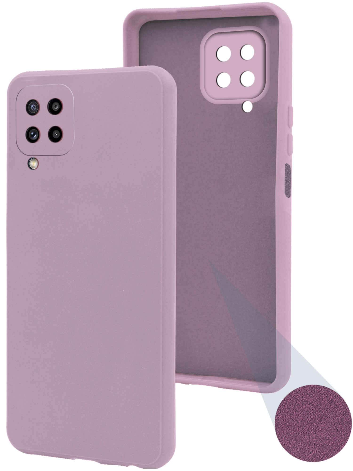 For Samsung Galaxy M32 4G Back Cover Case (Matte Finish Silicone with Inside Fiber Cloth)