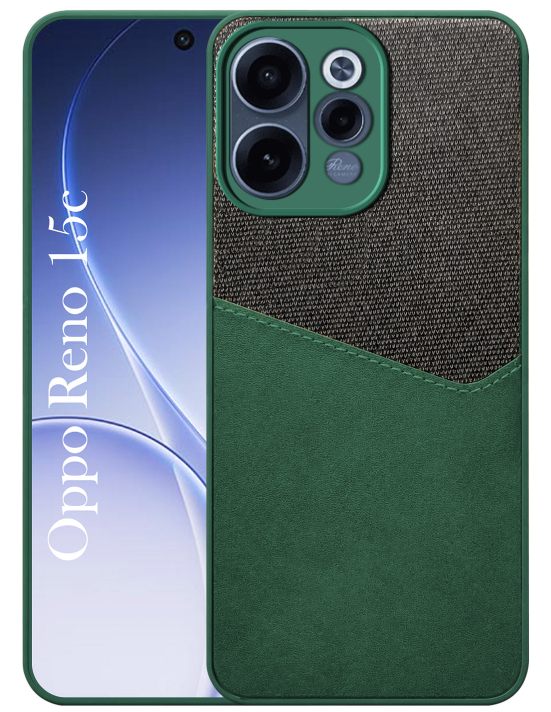 For Oppo Reno 15c Back Cover Case (Dual PU Leather Stitch | Professional Minimalist | Soft and Flexible)