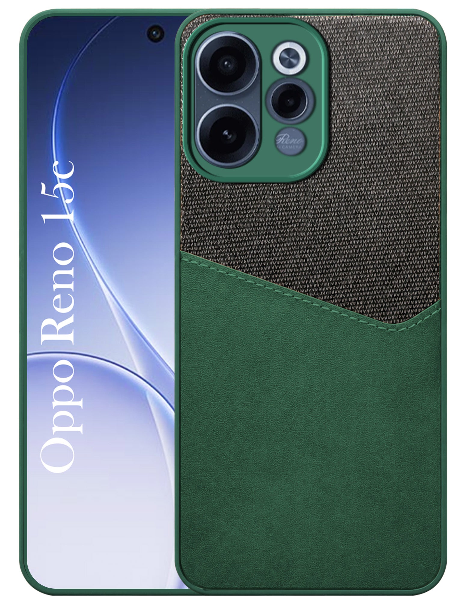 For Oppo Reno 15c Back Cover Case (Dual PU Leather Stitch | Professional Minimalist | Soft and Flexible)