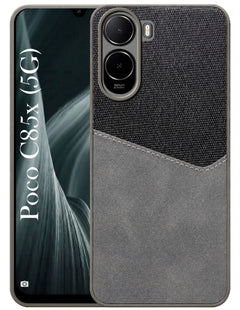 For Poco C85x 5G Back Cover Case (Dual Colour Stitch | Professional Minimalist Feel | Soft and Flexible)