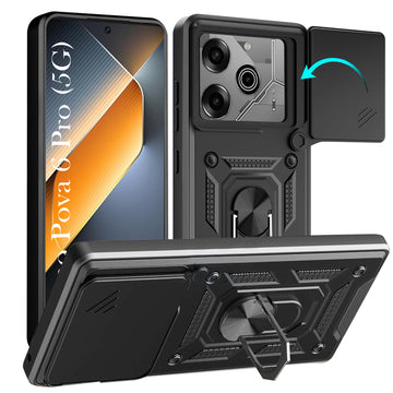 For Tecno Pova 6 Pro 5G Back Cover Case (Hybrid Dual Armor Polycarbonate)