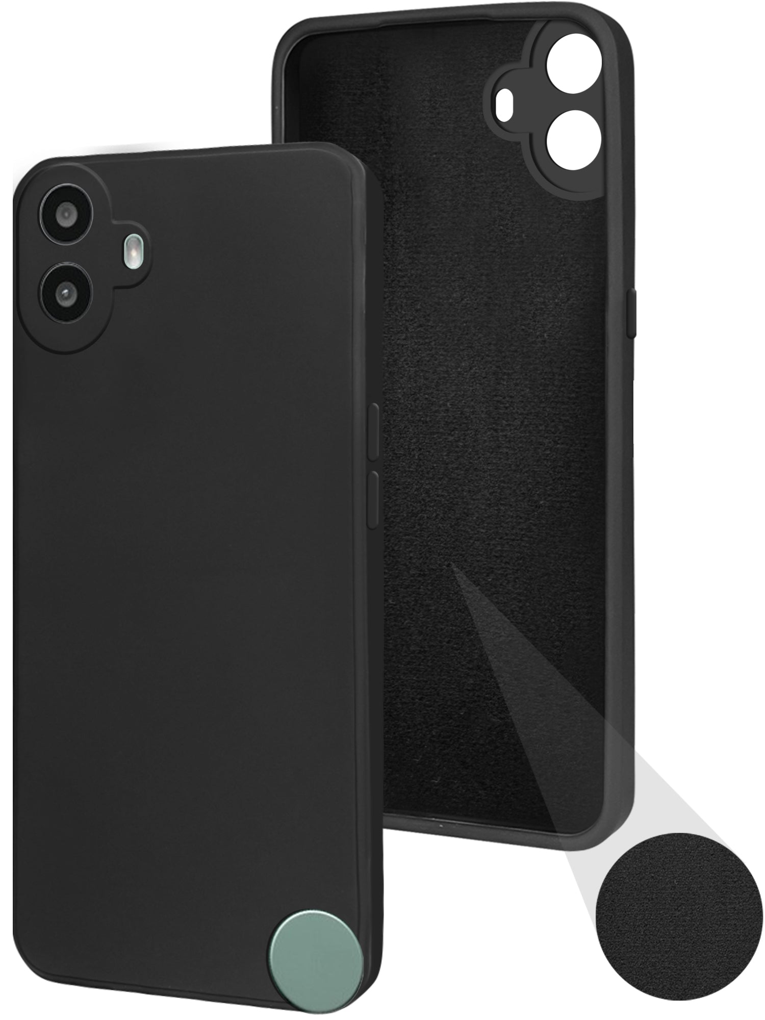 For Nothing CMF Phone 1 Back Cover Case (Matte Finish Silicone with Inside Fiber cloth)