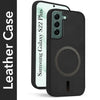 For Samsung Galaxy S22 Plus 5G Back Cover Case Leather Finish (MagSafe Compatible Wireless Charging | Soft Touch | Camera Bump Protection)