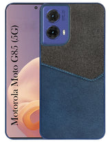 For Motorola Moto G85 5G Back Cover Case (Dual PU Leather Stitch | Professional Minimalist | Soft and Flexible)