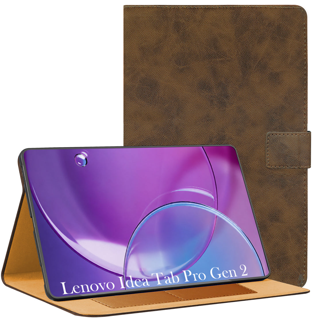 For Lenovo Idea Tab Pro Gen 2 13 Inch TB-390FU Flip Cover Folio Cover (PU Leather | Multi-Angle Smart Stand | Card Storage Slots | Silicone Back Pouch)