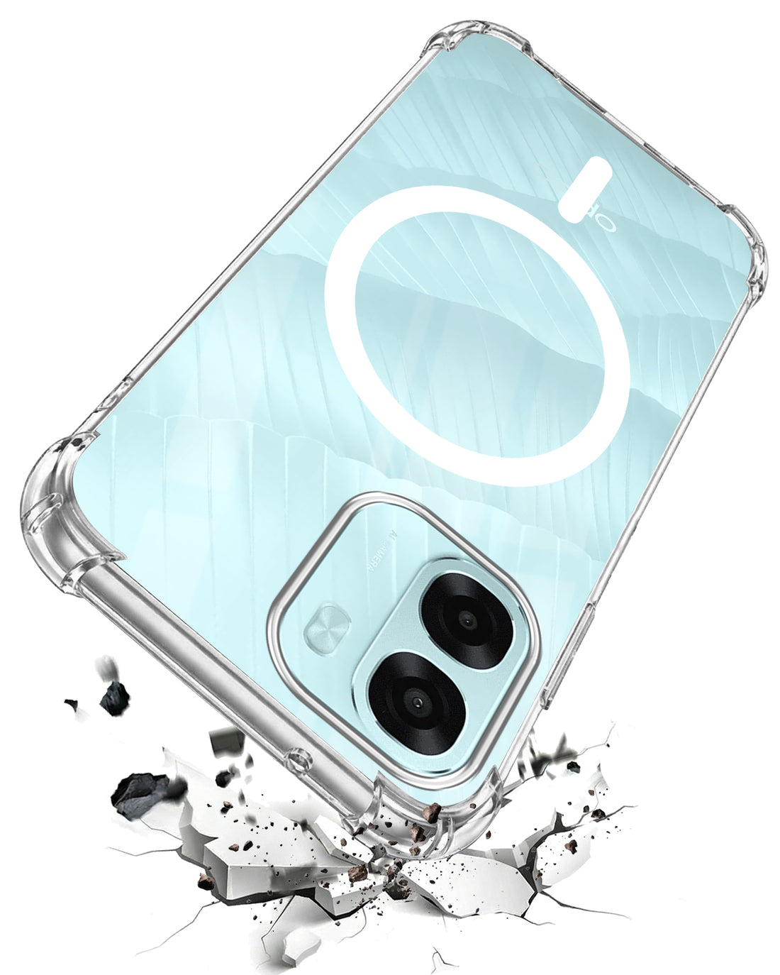 For Oppo A6X | Oppo A6S Back Cover Shockproof Crystal-Clear (Magsafe Wireless Support | Drop & Camera Protection | Hard Polycarbonate)