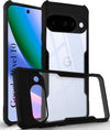 For Google Pixel 10 Back Cover Case (Shockproof with Polycarbonate Clear Panel | Professional Black)