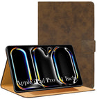 For Apple iPad Pro 11 Inch (2024) Flip Cover Folio Cover A2836/A2837/A3006/iPad16,3/6,4 (PU Leather | Multi-Angle Smart Stand | Card Storage Slots | Silicone Back Pouch)