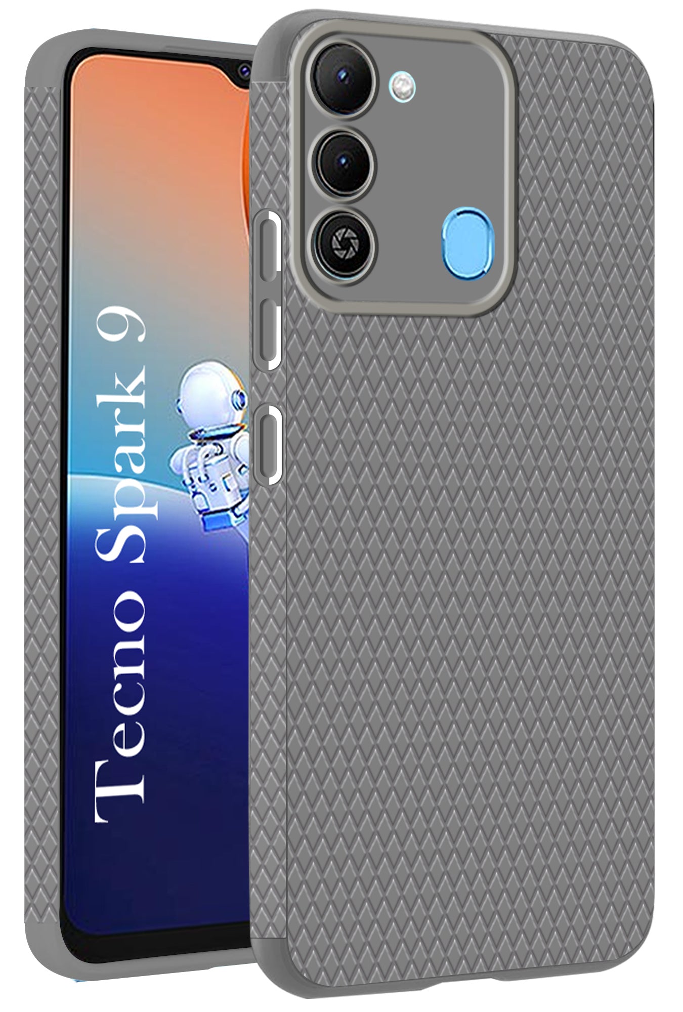 For Tecno Spark 9 Back Cover Case (Liquid Silicone | Side Grip | Camera Protection)