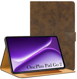 For OnePlus Pad Go 2 12.1 Inch OPD2504/2505 Flip Cover Folio Cover (PU Leather | Multi-Angle Smart Stand | Card Storage Slots | Silicone Back Pouch)
