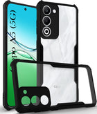 For Oppo A5 5G Back Cover Case ( Shockproof with Polycarbonate Clear Panel | Professional Black)