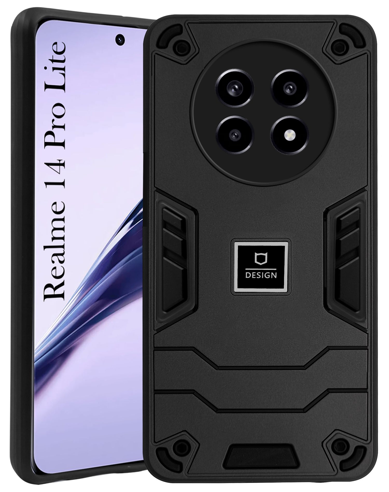 For Realme 14 Pro Lite Back Cover Case (Hybrid Armor | Slim Dual Layer | Shockproof Lightweight)