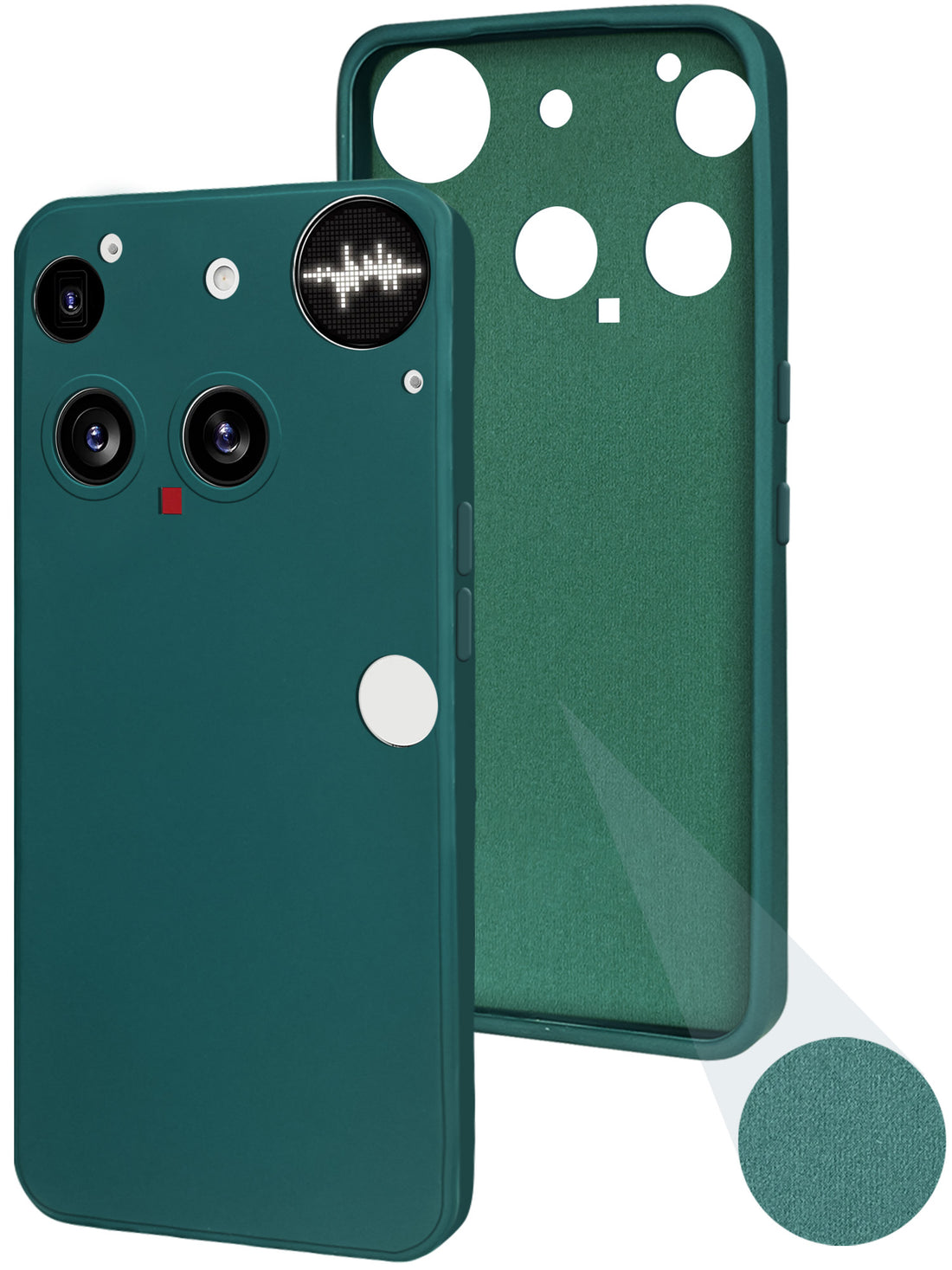 For Nothing Phone 3 Back Cover Case ( Matte Finish Silicone with Inside Fiber cloth)