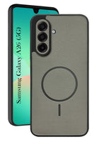 For Samsung Galaxy A26 5G Back Cover Case PU Leather (Texture Grip Design | Professional Minimalist | Camera Protection | Soft and Flexible)