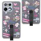 For Realme 16 Pro Back Cover Case (3D Cute Heart Strap Holder | Camera Protection | Designer Girls Print)