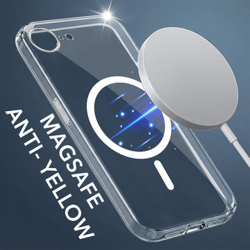 For Apple iPhone 16e | iPhone 17e Back Cover Shockproof Crystal-Clear (MagSafe Wireless Support | Drop & Camera Protection | Hard Polycarbonate)