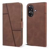 For Realme C61 | Realme Narzo N61 Flip Cover Case (Stitched Leather with Magnetic Closure)