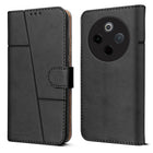 For Vivo T4 Flip Cover Case (Stitched Leather with Magnetic Closure)