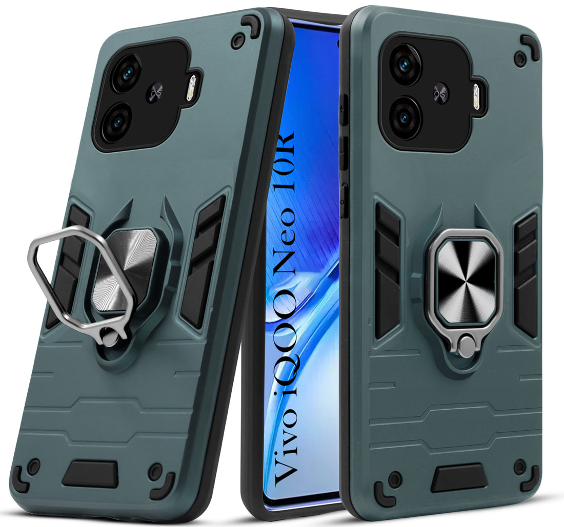 For Vivo iQOO Neo 10R Back Cover Case (Shockproof Polycarbonate Dual Layer Hybrid Armor)